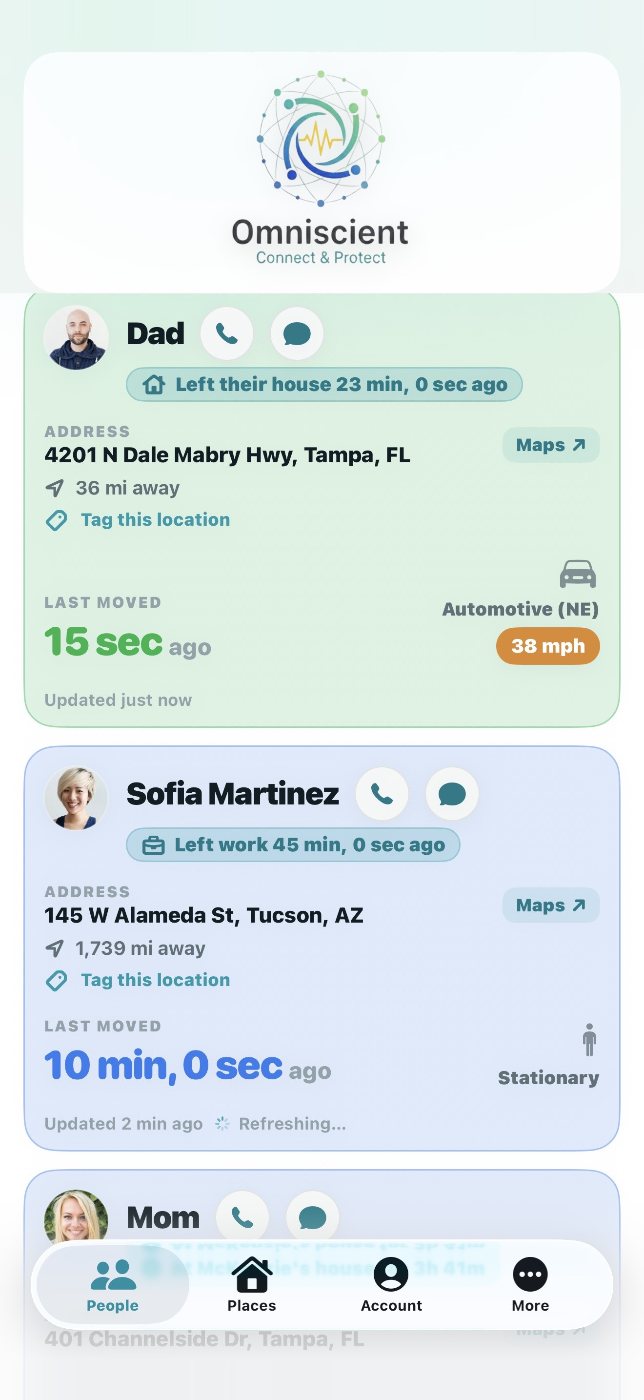 Omniscient app screenshot