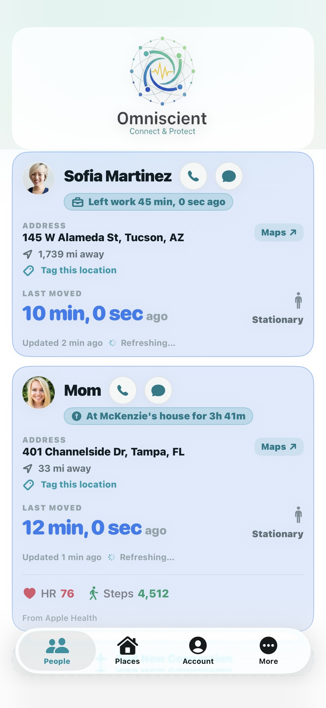 Omniscient app screenshot